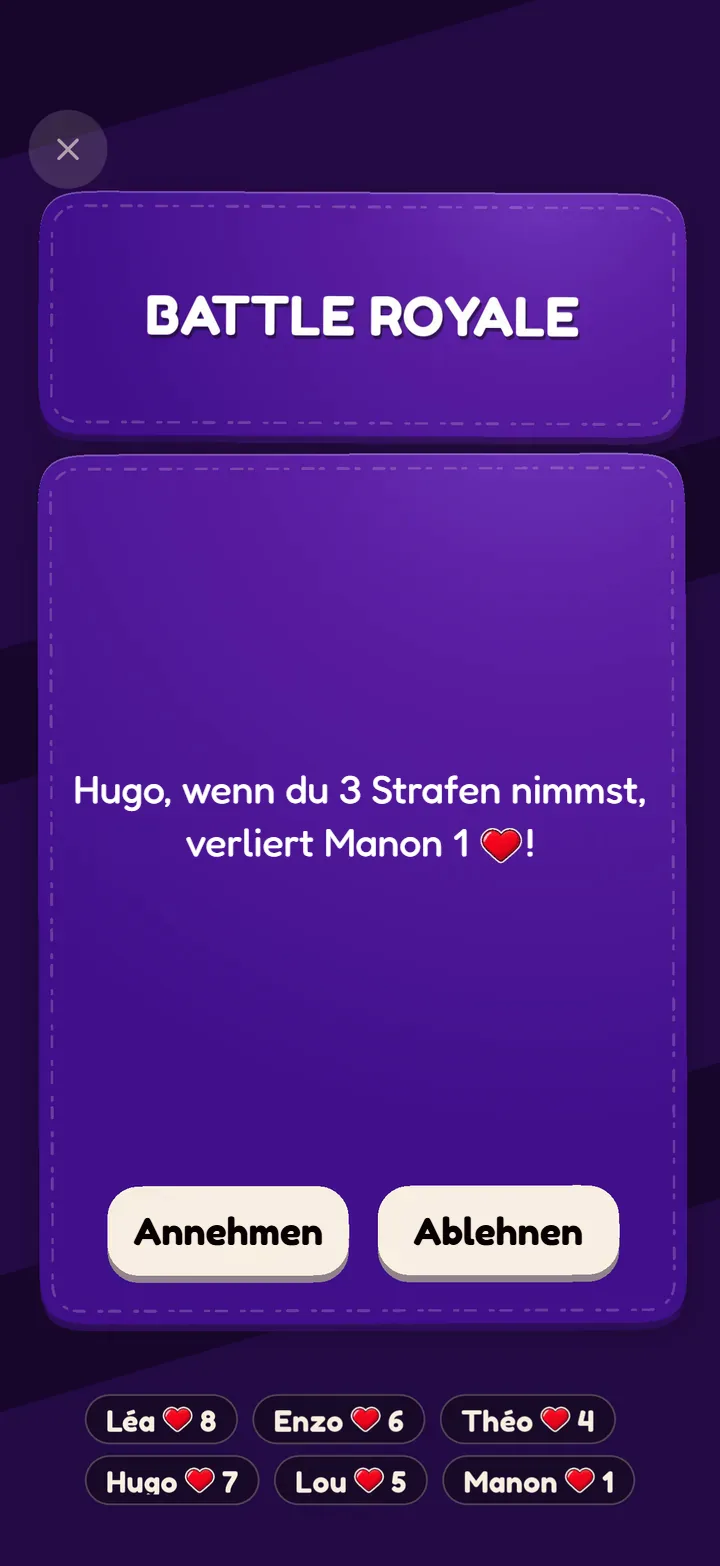 Bildschirm 1 des Spiels Battle Royale