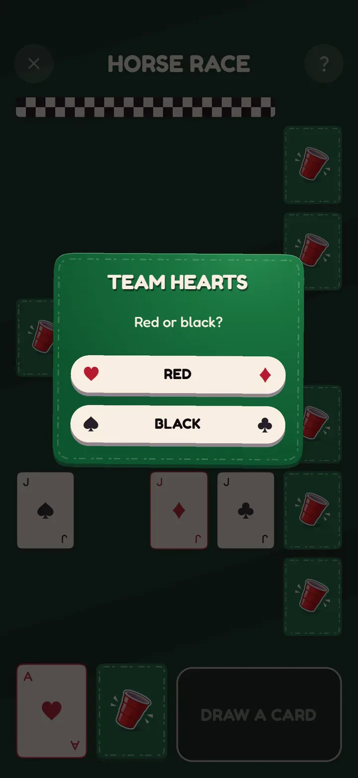 Screen 2 of Horse Race